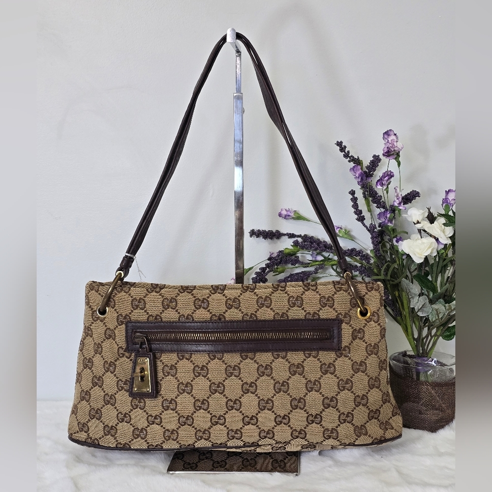 Gucci Brown Monogram Shoulder Bag